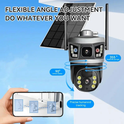 4G Dual Lens Simcard PTZ CCTV Camera