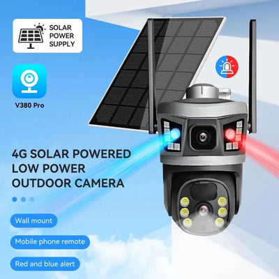 4G Dual Lens Simcard PTZ CCTV Camera