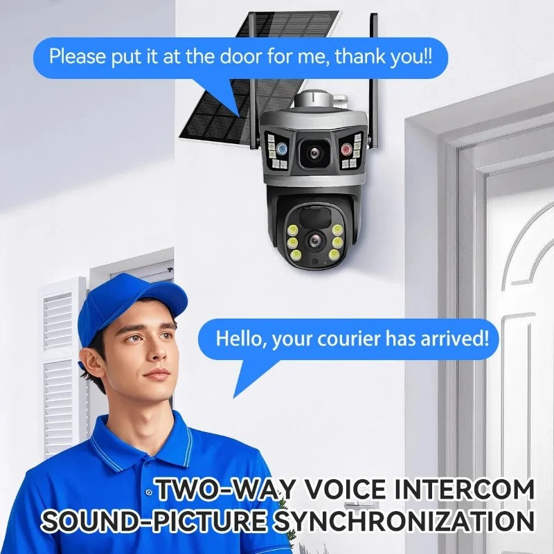 4G Dual Lens Simcard PTZ CCTV Camera
