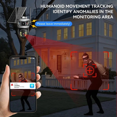 4G Dual Lens Simcard PTZ CCTV Camera