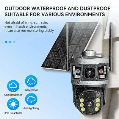 4G Dual Lens Simcard PTZ CCTV Camera